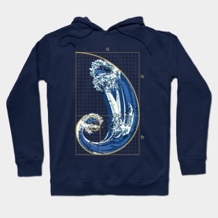 Fibonacci Wave Hokusai Hoodie